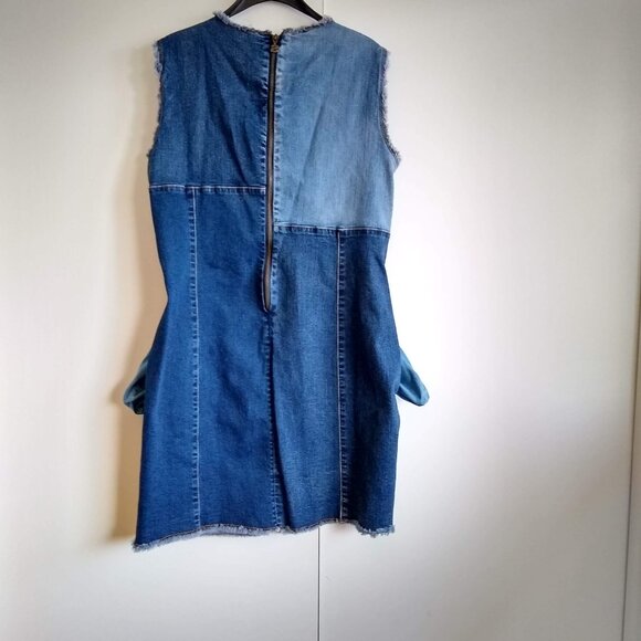 Desigual denim patchwork floral mini dress - Picture 2 of 9